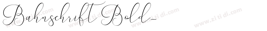 Bahnschrift Bold字体转换